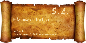 Sámuel Leila névjegykártya