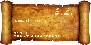 Sámuel Leila névjegykártya